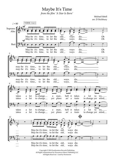 Maybe It's Time (arr. Dom Stichbury)