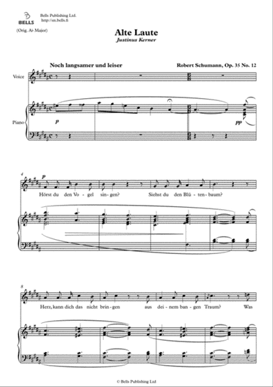Alte Laute, Op. 35 No. 12 (B Major)