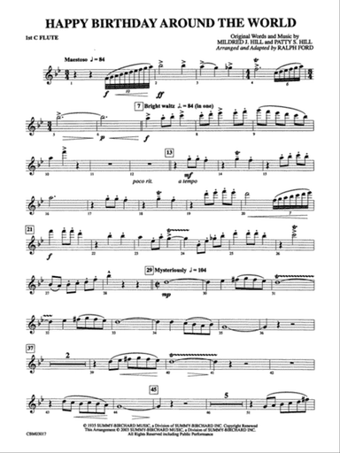 Happy Birthday Around the World: Flute