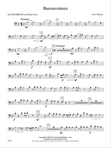 Buenaventura: (wp) 2nd B-flat Trombone B.C.