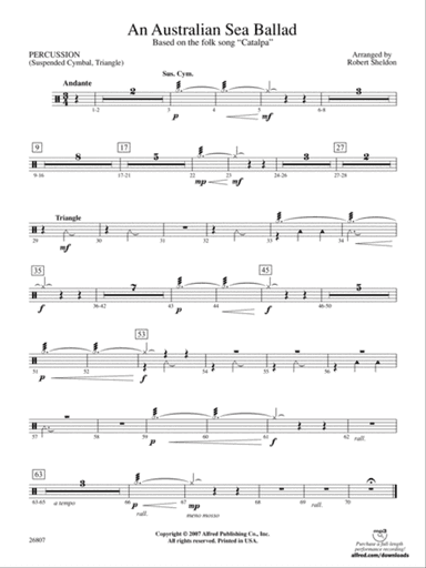 An Australian Sea Ballad: 1st Percussion