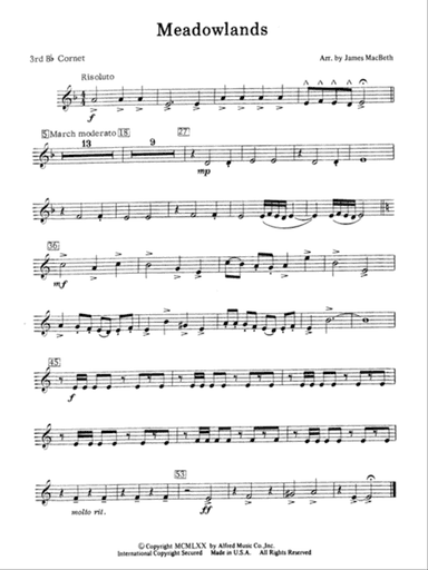 Meadowlands: 3rd B-flat Cornet