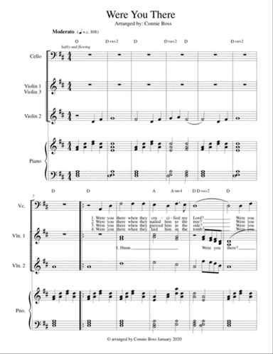 Were You There - strings and piano
