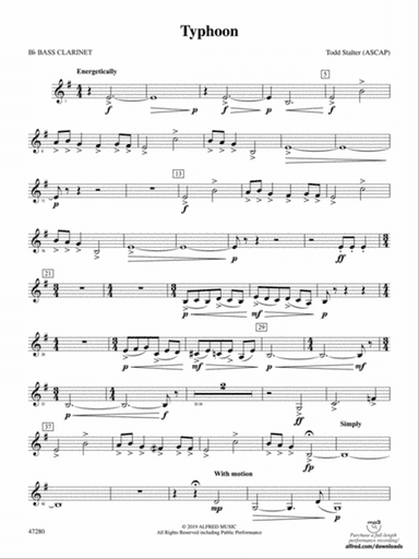 Typhoon: B-flat Bass Clarinet