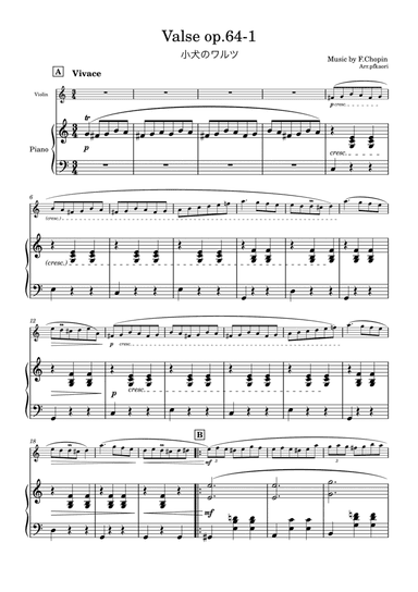 "Valse op.64-1" (Desdur) violin & piano, 2nd edition