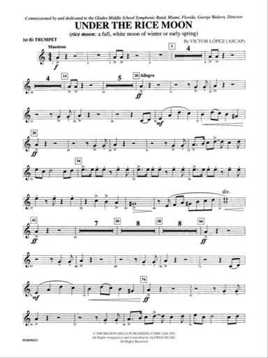 Under the Rice Moon: 1st B-flat Trumpet