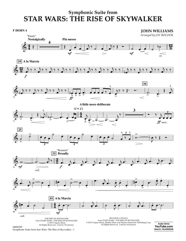Symphonic Suite from Star Wars: The Rise of Skywalker (arr. Bocook) - F Horn 4