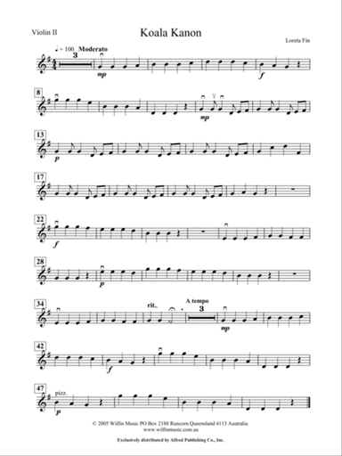 Koala Kanon: 2nd Violin
