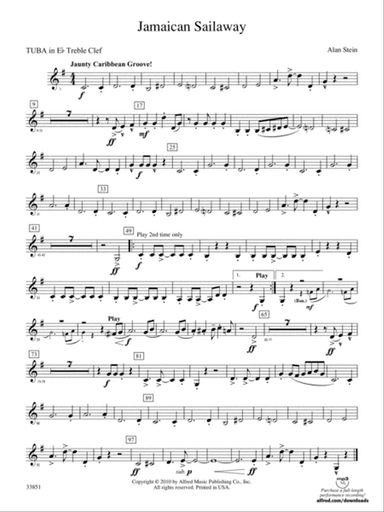 Jamaican Sailaway: (wp) E-flat Tuba T.C.