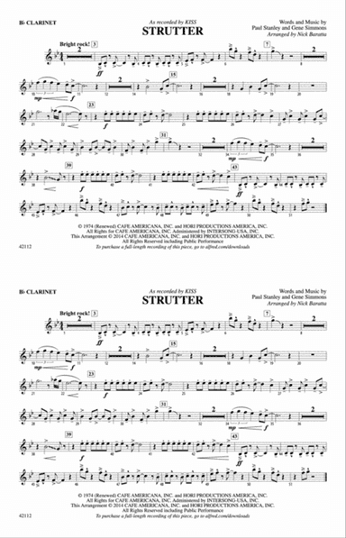 Strutter: 1st B-flat Clarinet