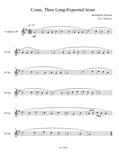 Come, Thou Long-Expected Jesus (Trumpet Solo)