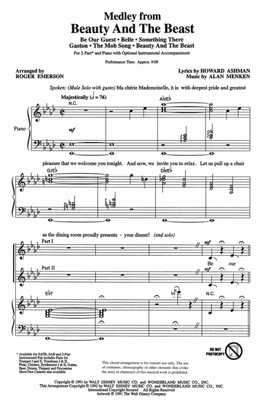 Beauty And The Beast (Medley) (arr. Roger Emerson)