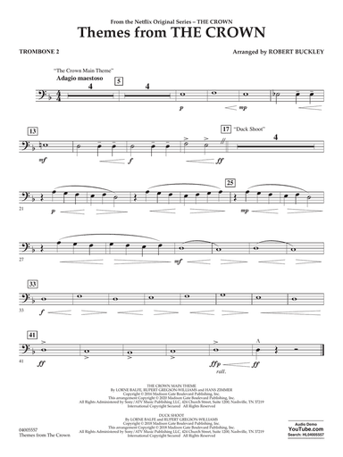 Themes from "The Crown" - Trombone 2