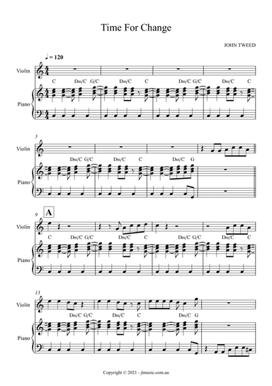 Time For Change for Violin and Piano