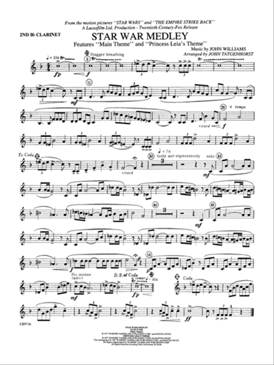 Star Wars® Medley: 2nd B-flat Clarinet