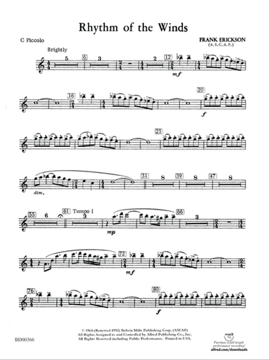 Rhythm of the Winds: Piccolo