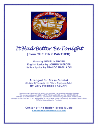 It Had Better Be Tonight