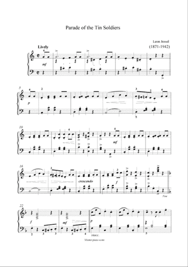 Leon Jessel - Parade of the Tin soldiers (Piano)