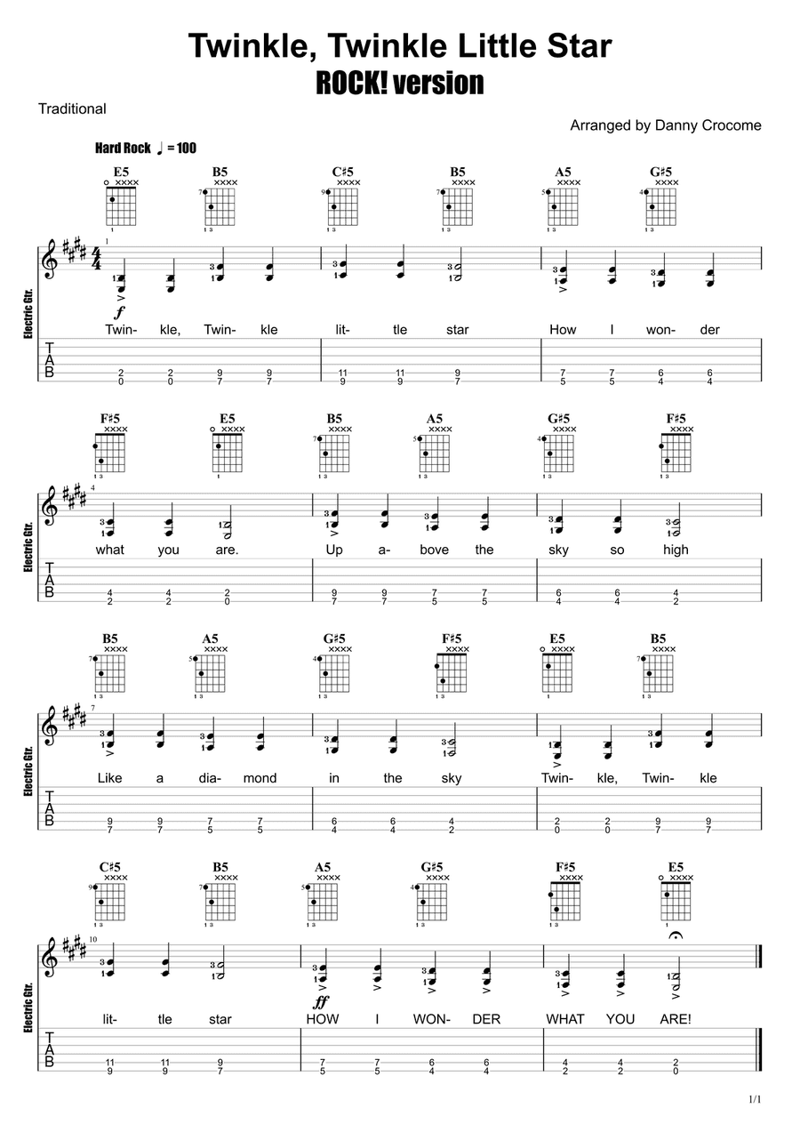 Twinkle, Twinkle Little Star (ROCK! version)