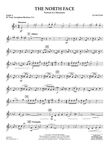 The North Face - Pt.4 - Bb Tenor Sax/Bar. T.C.