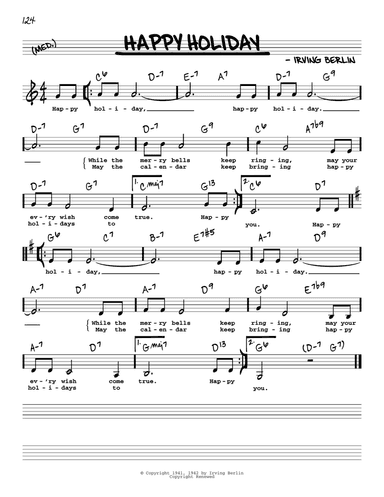 Happy Holiday (Low Voice)