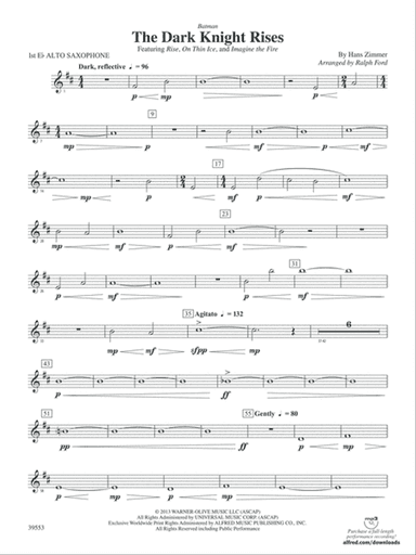 Batman: The Dark Knight Rises: E-flat Alto Saxophone