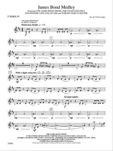 James Bond Medley: 4th F Horn