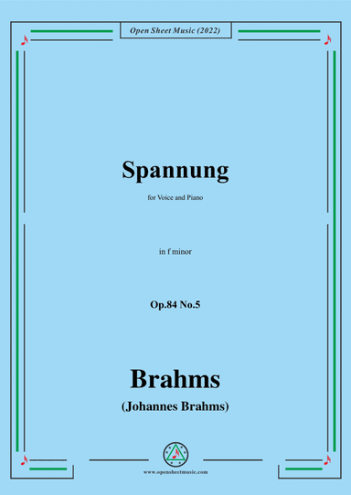 Brahms-Spannung,Op.84 No.5 in f minor