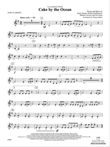 Cake by the Ocean: 1st B-flat Clarinet