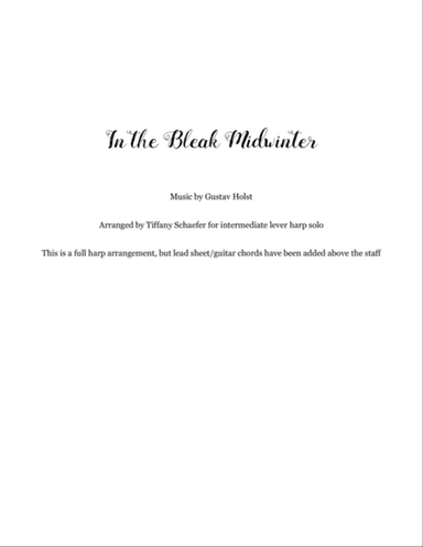 In The Bleak Midwinter: Intermediate Harp