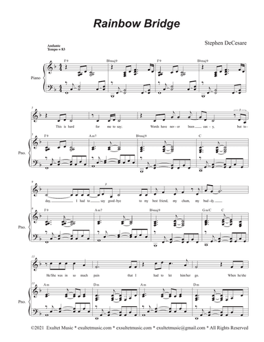 Rainbow Bridge (Unison Choir)