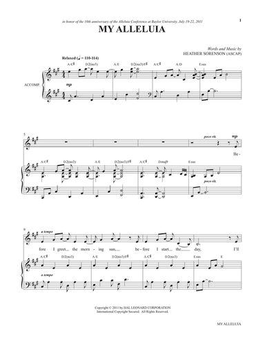 My Alleluia (from My Alleluia: Vocal Solos for Worship)