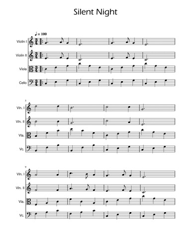 Silent Night - String Quartet