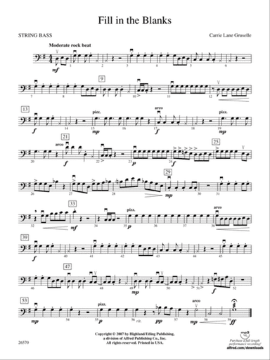 Fill in the Blanks: String Bass