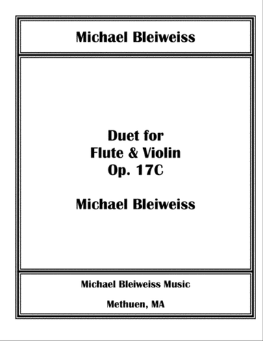 Duet Op. 17C for Flute and Violin