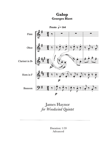 Galop From Petite Suite for Woodwind Quintet