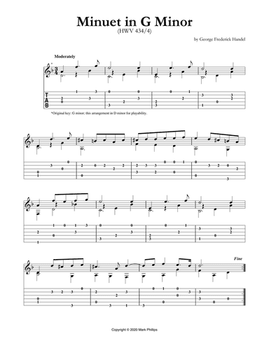 Minuet in G Minor (HWV 434/4)