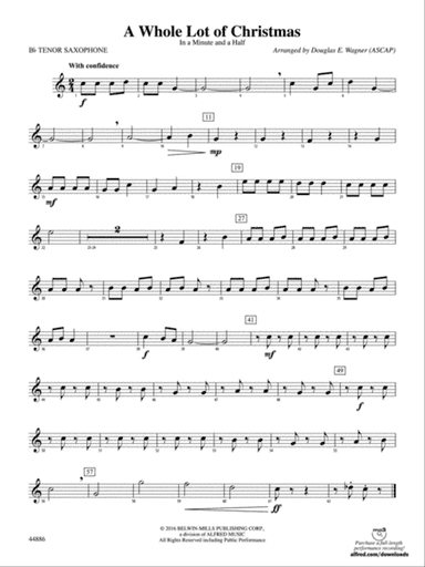 A Whole Lot of Christmas: B-flat Tenor Saxophone