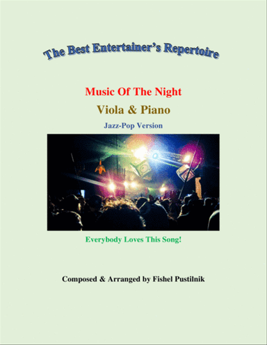 "Music Of The Night"-Piano Background for Viola and Piano-Video