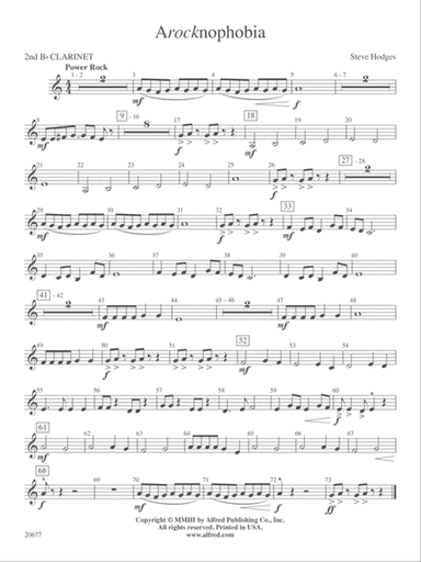 Arocknophobia: 2nd B-flat Clarinet
