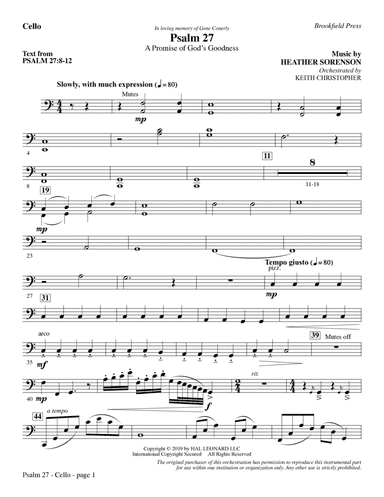 Psalm 27 - Cello