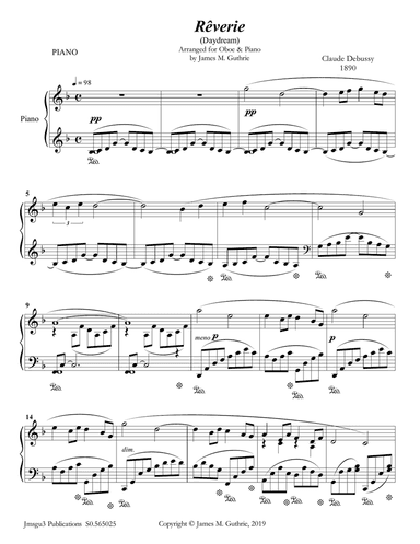 Debussy: Reverie for Oboe & Piano