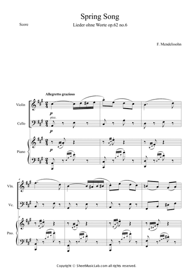 Lieder ohne Worte Op.62 No.6