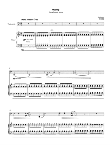 essay for cello and piano