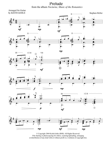 "Prelude and Petite Tarantelle" for solo classical fingerstyle guitar