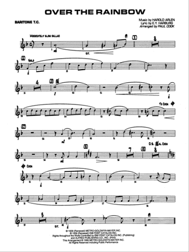 Over the Rainbow: Baritone T.C.