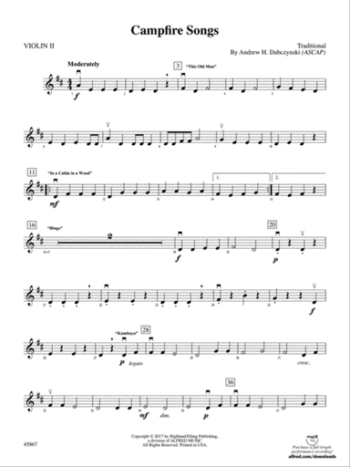 Campfire Songs: 2nd Violin