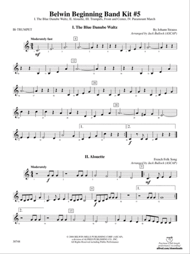 Belwin Beginning Band Kit #5: 1st B-flat Trumpet