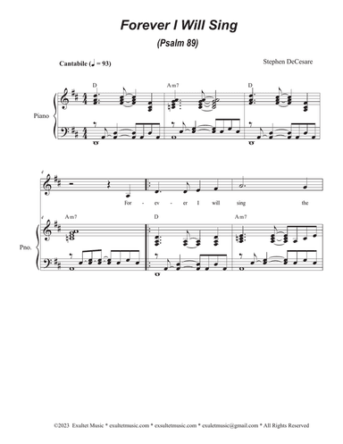 Forever I Will Sing (Psalm 89) (Vocal solo)