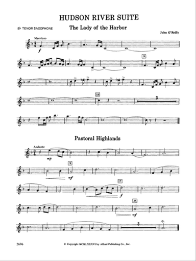 Hudson River Suite: B-flat Tenor Saxophone